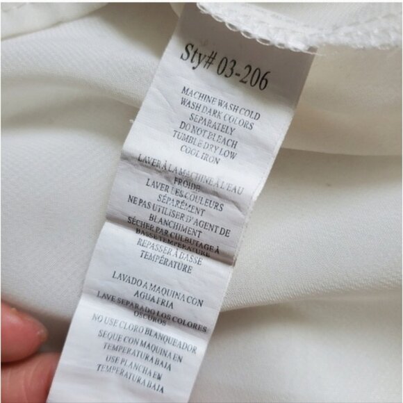 Peter Pan Collar Sleeveless Blouse Cream & Black | Size Small - Picture 8 of 10